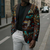 Ma’at Eye of Horus Blazer Egyptian Feather Celebrating Truth