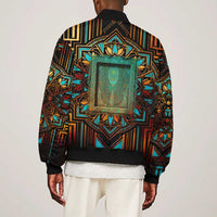 Ma’at Eye of Horus Bomber Jacket Egyptian Feather Celebrating Truth