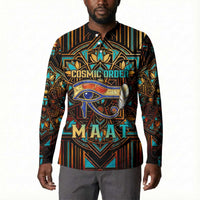 Ma’at Eye of Horus Button Sweatshirt Egyptian Feather Celebrating Truth