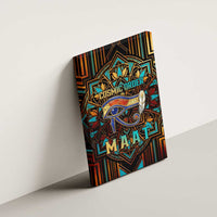 Ma’at Eye of Horus Canvas Wall Art Egyptian Feather Celebrating Truth