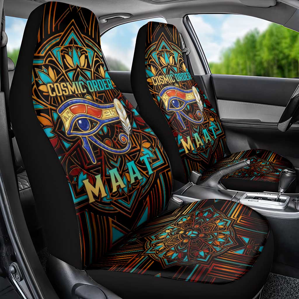 Ma’at Eye of Horus Car Seat Cover Egyptian Feather Celebrating Truth