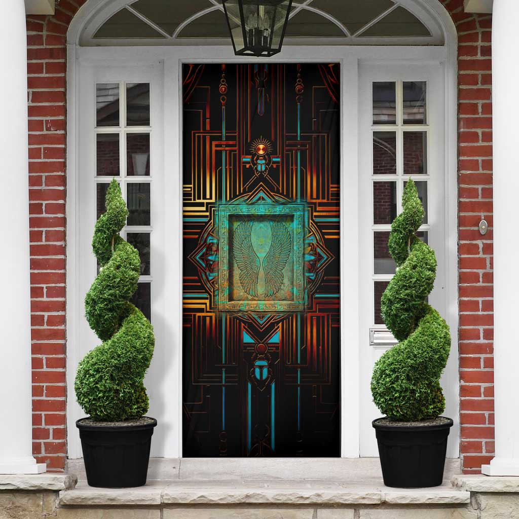 Ma’at Eye of Horus Door Cover Egyptian Feather Celebrating Truth