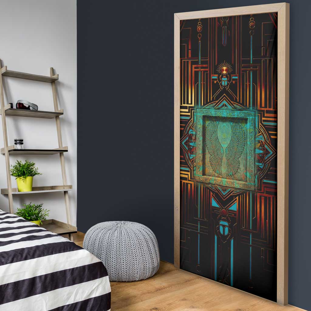 Ma’at Eye of Horus Door Cover Egyptian Feather Celebrating Truth