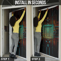 Ma’at Eye of Horus Door Cover Egyptian Feather Celebrating Truth