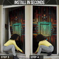 Ma’at Eye of Horus Door Cover Egyptian Feather Celebrating Truth