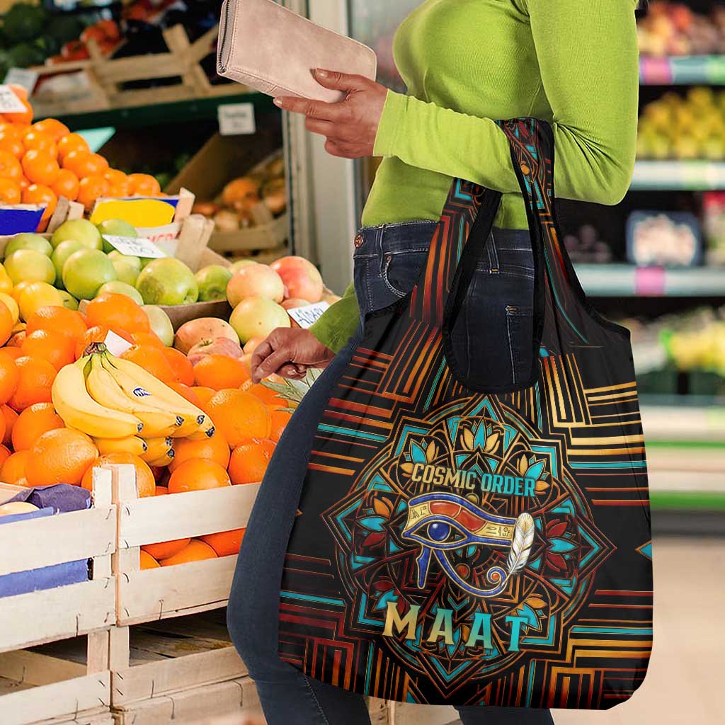 Ma’at Eye of Horus Grocery Bag Egyptian Feather Celebrating Truth