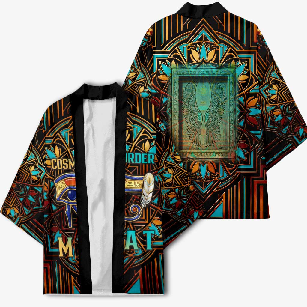Ma’at Eye of Horus Kimono Egyptian Feather Celebrating Truth