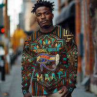 Ma’at Eye of Horus Long Sleeve Shirt Egyptian Feather Celebrating Truth