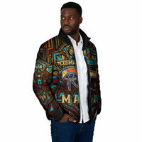 Ma’at Eye of Horus Padded Jacket Egyptian Feather Celebrating Truth