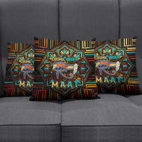 Ma’at Eye of Horus Pillow Cover Egyptian Feather Celebrating Truth