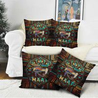 Ma’at Eye of Horus Pillow Cover Egyptian Feather Celebrating Truth