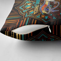Ma’at Eye of Horus Pillow Cover Egyptian Feather Celebrating Truth