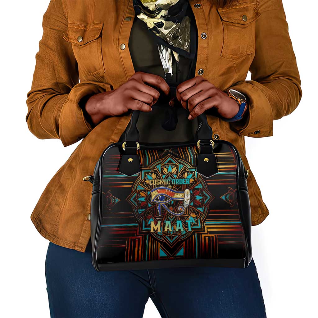 Ma’at Eye of Horus Shoulder Handbag Egyptian Feather Celebrating Truth