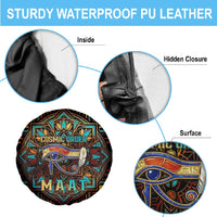 Ma’at Eye of Horus Spare Tire Cover Egyptian Feather Celebrating Truth