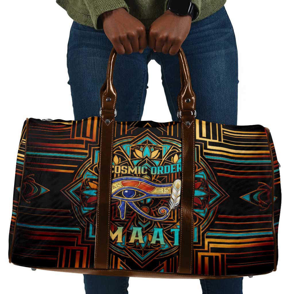 Ma’at Eye of Horus Travel Bag Egyptian Feather Celebrating Truth