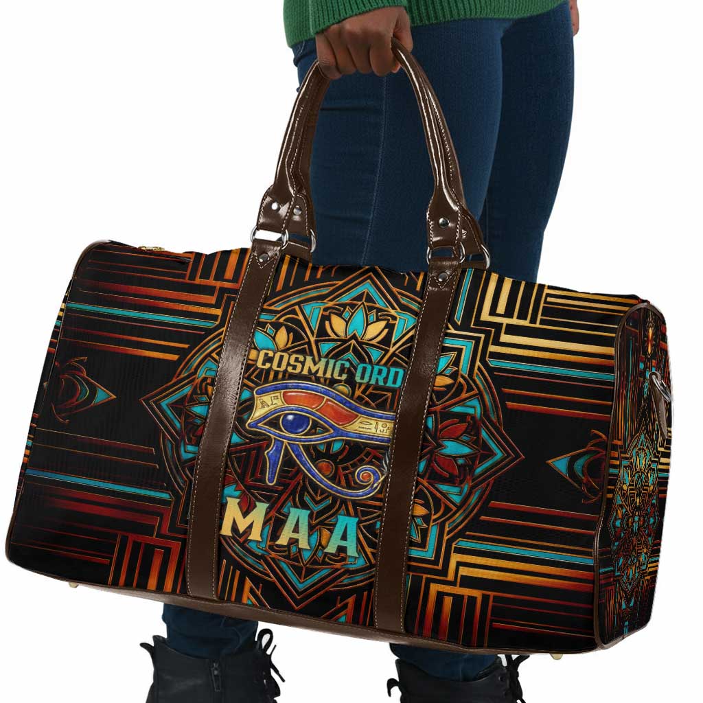 Ma’at Eye of Horus Travel Bag Egyptian Feather Celebrating Truth