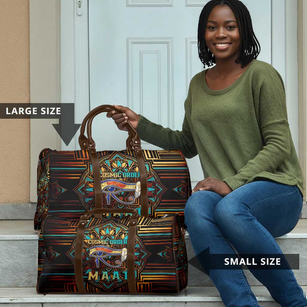 Ma’at Eye of Horus Travel Bag Egyptian Feather Celebrating Truth