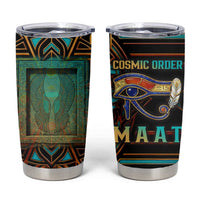 Ma’at Eye of Horus Tumbler Cup Egyptian Feather Celebrating Truth