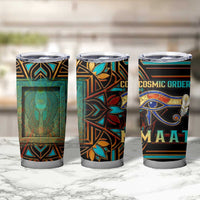 Ma’at Eye of Horus Tumbler Cup Egyptian Feather Celebrating Truth