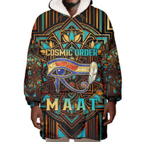 Ma’at Eye of Horus Wearable Blanket Hoodie Egyptian Feather Celebrating Truth