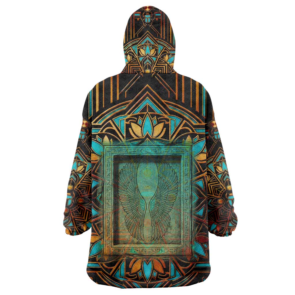 Ma’at Eye of Horus Wearable Blanket Hoodie Egyptian Feather Celebrating Truth