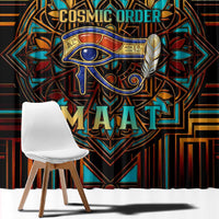 Ma’at Eye of Horus Window Curtain Egyptian Feather Celebrating Truth