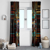 Ma’at Eye of Horus Window Curtain Egyptian Feather Celebrating Truth