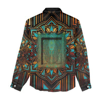 Ma’at Eye of Horus Women Casual Shirt Egyptian Feather Celebrating Truth