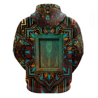 Ma’at Eye of Horus Zip Hoodie Egyptian Feather Celebrating Truth