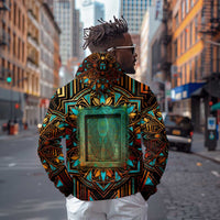 Ma’at Eye of Horus Zip Hoodie Egyptian Feather Celebrating Truth