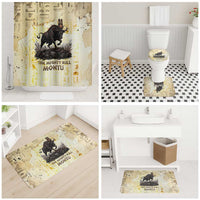 Montu Egyptian Bathroom Set War God Mighty Bull Symbol Ancient Power Hieroglyphic