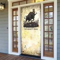 Montu Egyptian Door Cover War God Mighty Bull Symbol Ancient Power Hieroglyphic