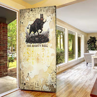 Montu Egyptian Door Cover War God Mighty Bull Symbol Ancient Power Hieroglyphic