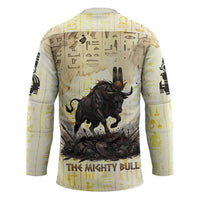 Montu Egyptian Hockey Jersey War God Mighty Bull Symbol Ancient Power Hieroglyphic
