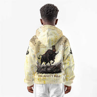 Montu Egyptian Kid Hoodie War God Mighty Bull Symbol Ancient Power Hieroglyphic