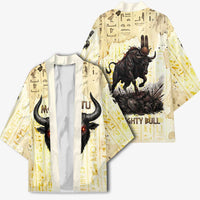 Montu Egyptian Kimono War God Mighty Bull Symbol Ancient Power Hieroglyphic