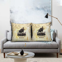 Montu Egyptian Pillow Cover War God Mighty Bull Symbol Ancient Power Hieroglyphic