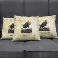 Montu Egyptian Pillow Cover War God Mighty Bull Symbol Ancient Power Hieroglyphic