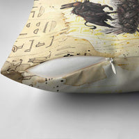 Montu Egyptian Pillow Cover War God Mighty Bull Symbol Ancient Power Hieroglyphic