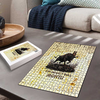 Montu Egyptian Puzzle War God Mighty Bull Symbol Ancient Power Hieroglyphic