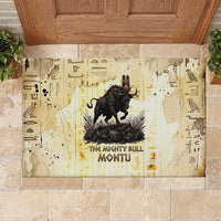 Montu Egyptian Rubber Doormat War God Mighty Bull Symbol Ancient Power Hieroglyphic