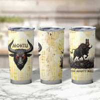 Montu Egyptian Tumbler Cup War God Mighty Bull Symbol Ancient Power Hieroglyphic