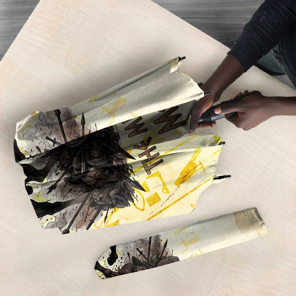 Montu Egyptian Umbrella War God Mighty Bull Symbol Ancient Power Hieroglyphic