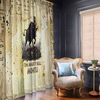 Montu Egyptian Window Curtain War God Mighty Bull Symbol Ancient Power Hieroglyphic