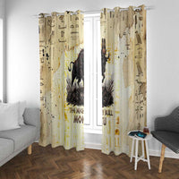 Montu Egyptian Window Curtain War God Mighty Bull Symbol Ancient Power Hieroglyphic