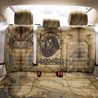 Montu Back Car Seat Cover Falcon Head War God Ancient Egyptian Map Feathers and Sun Disk