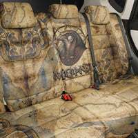 Montu Back Car Seat Cover Falcon Head War God Ancient Egyptian Map Feathers and Sun Disk