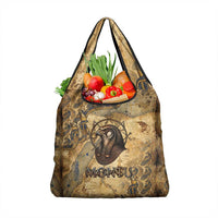 Montu Grocery Bag Falcon Head War God Ancient Egyptian Map Feathers and Sun Disk