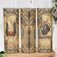 Montu Skinny Tumbler Falcon Head War God Ancient Egyptian Map Feathers and Sun Disk