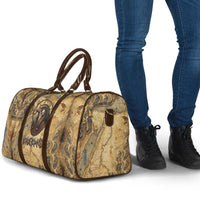 Montu Travel Bag Falcon Head War God Ancient Egyptian Map Feathers and Sun Disk